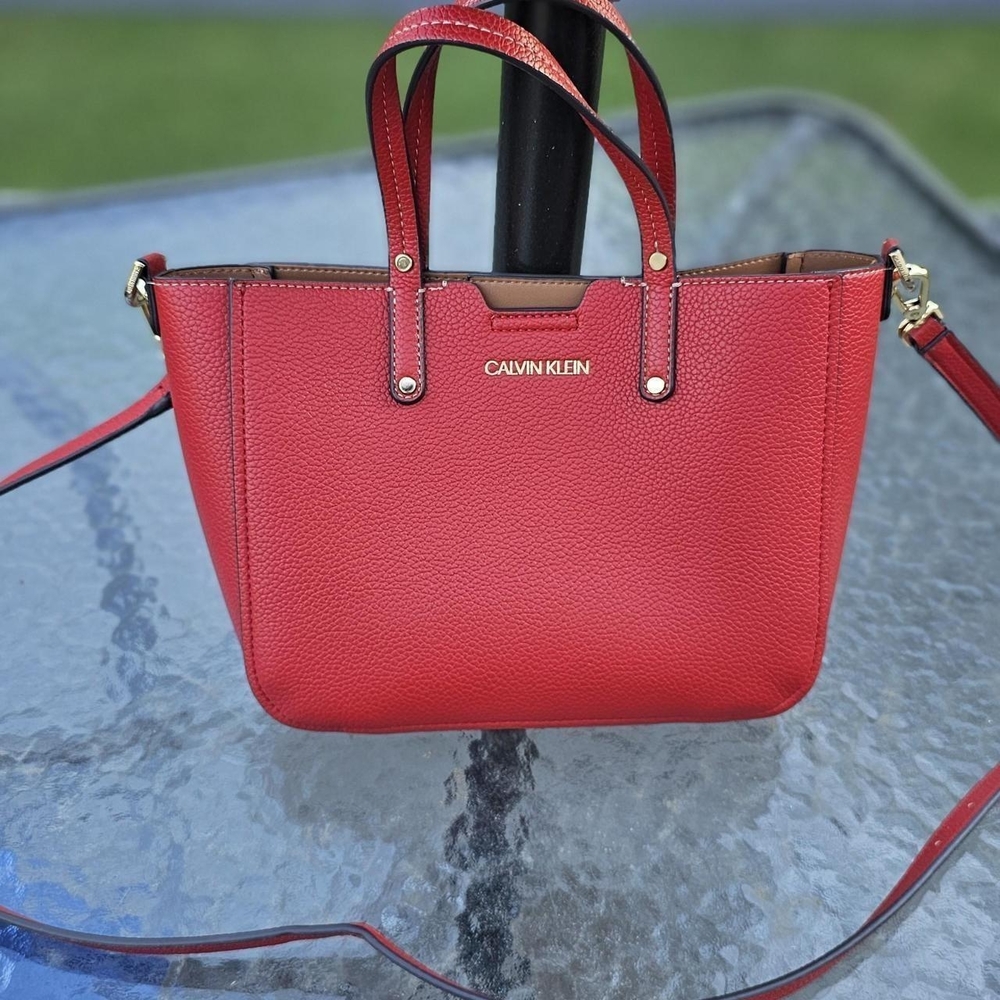 Calvin Klein Vibrant Red Tote Bag